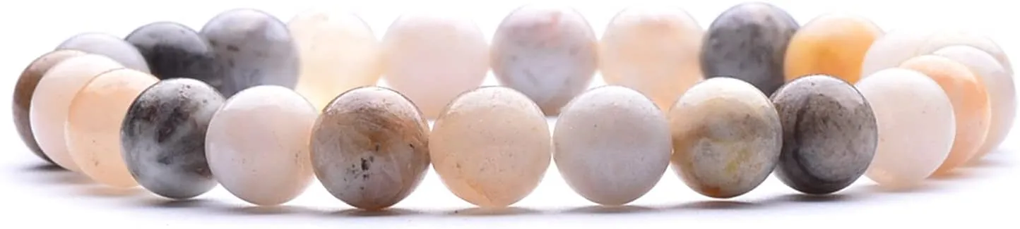 Natural Gemstone Bracelet 7.5 inch Gems Stones 8mm Round Beads Healing Crystal Bracelet for Women Men