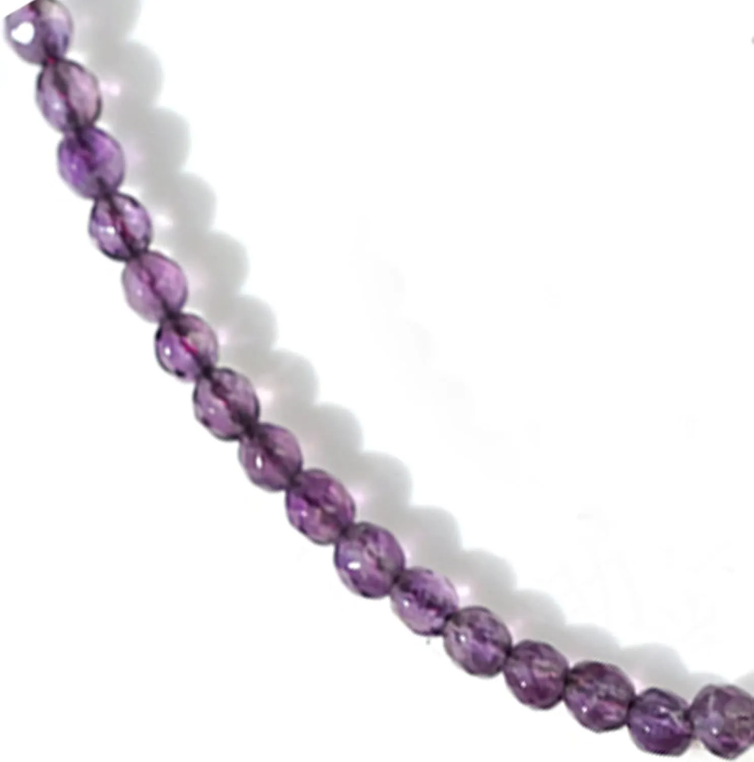 Natural Stone 2MM Crystal Bead Bracelets for Women Chain Handmade Minimalist Jewelry Friendship Bracelets,Amethyst 2MM