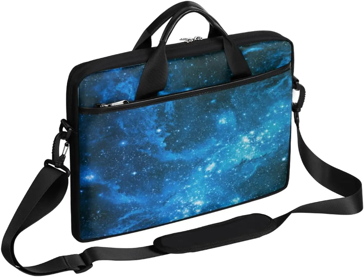 Nebula Abstract Space Laptop Shoulder Messenger Bag Waterproof Laptop Briefcase with Handle and Padded Strap Case Sleeve for 13 13.3 14 15.6 Inch Laptop Case
