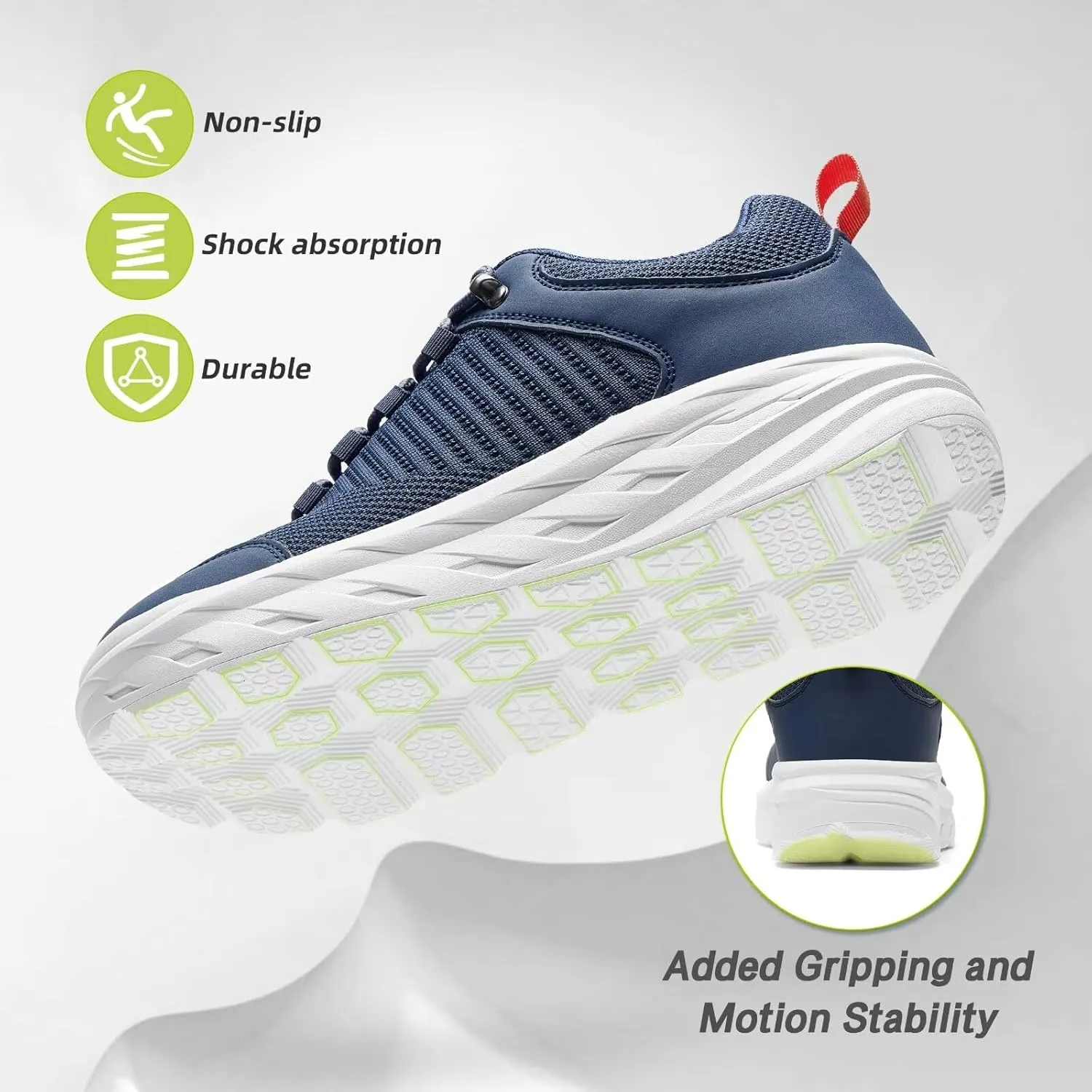 OrthoComfoot Men's Orthopedic Comfortable Diabetic Wide Shoes: Wide Toe Box Arch Support Plantar Fasciitis Sports Sneakers,Fashion Casual Hammer Toes Shoes for Foot and Heel Pain Relief