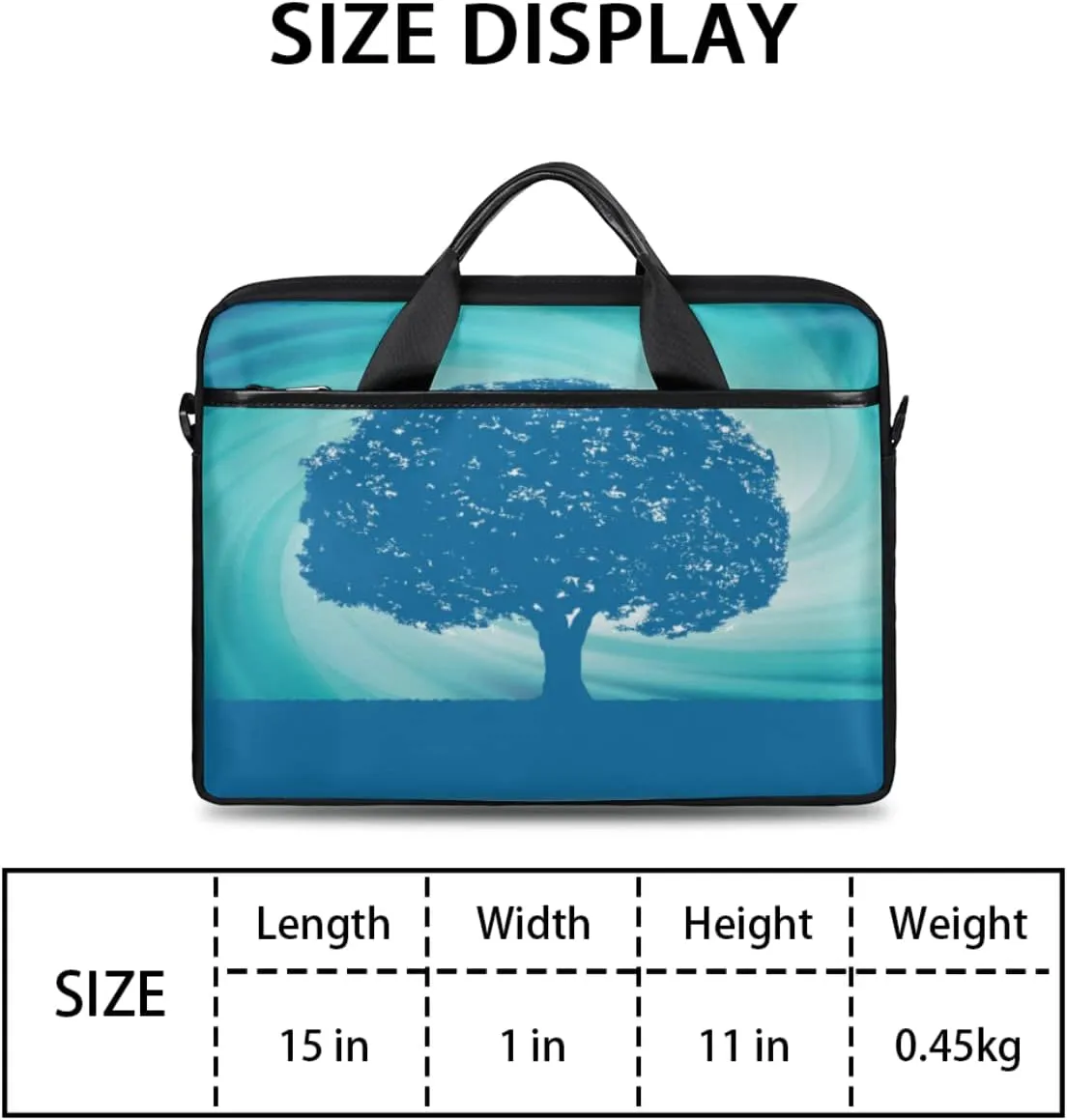 Palm Leaves Tropical Sea Beach Laptop Shoulder Messenger Bag Waterproof Laptop Briefcase Case Sleeve