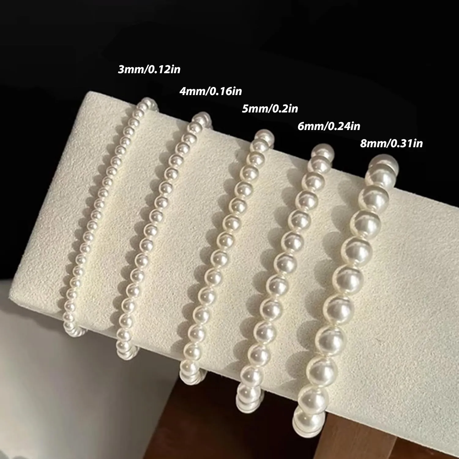 Pearl Bracelet for Women Gifts Trendy Stuff Dainty Pearl Bracelet White Baroque Pearl Wrist Bracelets Bridesmaid Bridal Wedding Jewelry Gifts