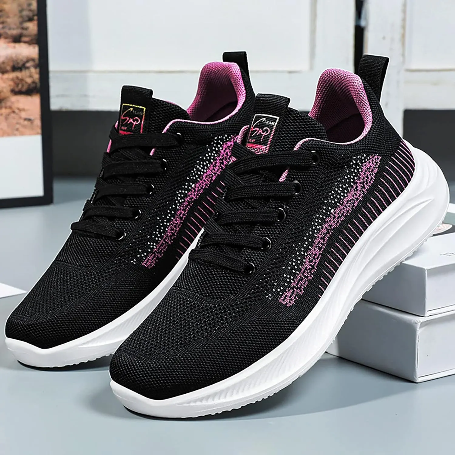 Platform Sneakers for Women High Top Walking Shoes Women Flat Feet Arch Support Wide Nursing Shoes Women Wide Toe Box Shoes Women Sneakers Zapatos De Trabajo para Mujer Antideslizante E Impermeables