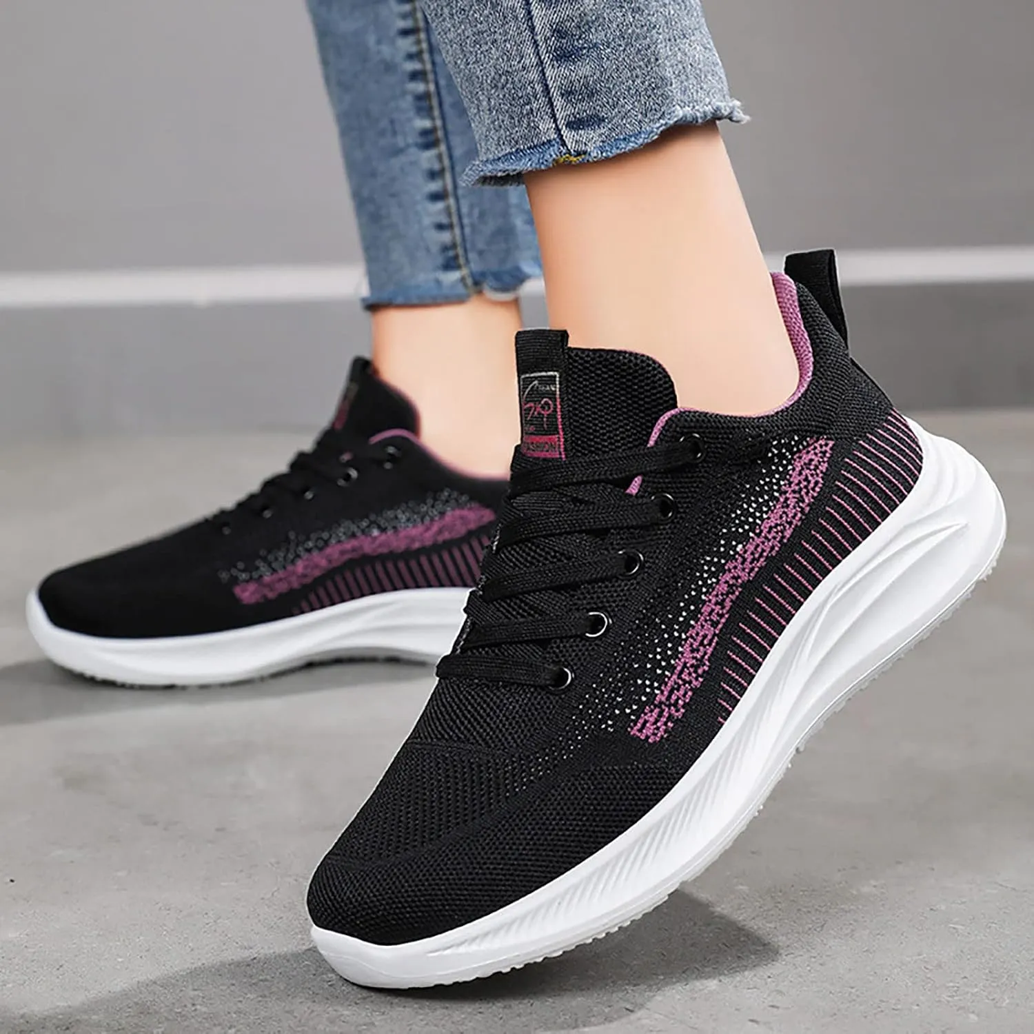 Platform Sneakers for Women High Top Walking Shoes Women Flat Feet Arch Support Wide Nursing Shoes Women Wide Toe Box Shoes Women Sneakers Zapatos De Trabajo para Mujer Antideslizante E Impermeables