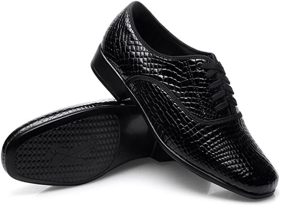 Professional Latin Dance Shoes for Men Rubber Sole Salsa Ballroom Tango Shoes Swing Performance Dance Shoes