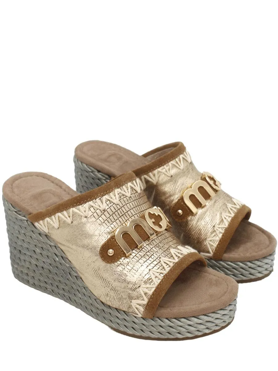 Rope wedge big metal logo