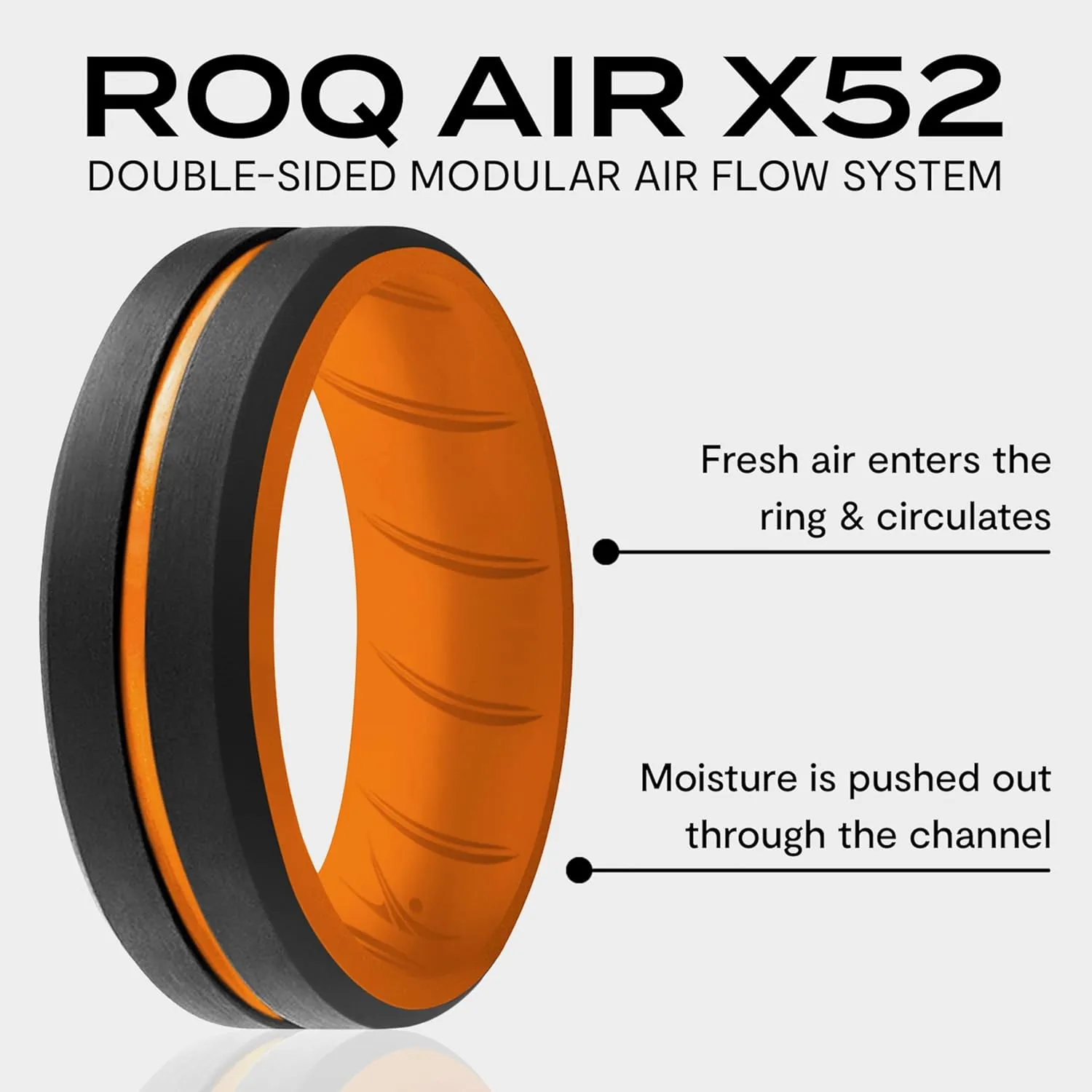 ROQ Men's Silicone Rings - Mens Silicone Wedding Band & Rubber Engagement Ring for Men - Breathable Comfort Fit Silicone Rings for Him - Engraved Middle Line - Singles, Duos, Multipacks & Multi Colors