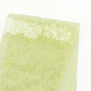 Sheer Circle Sequinned Tulle - Seedling