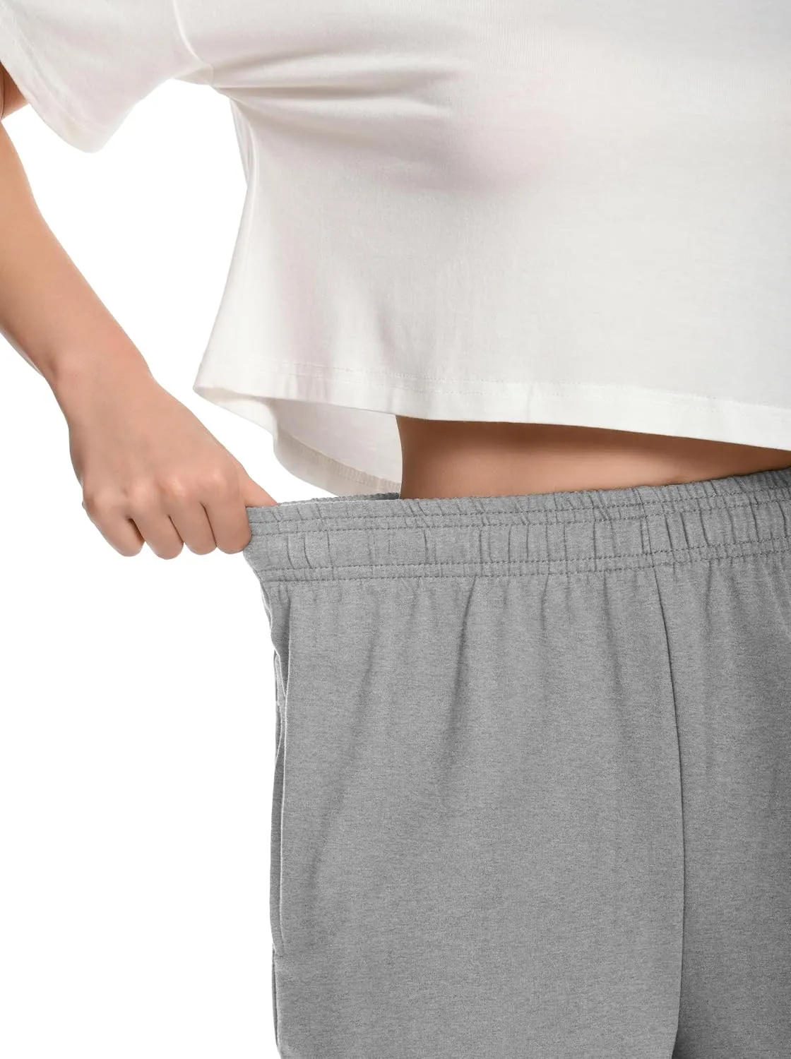 Shorts for Women Casual Cotton Womens SweatShorts High Waist Drawstring Bermuda Shorts with Pockets