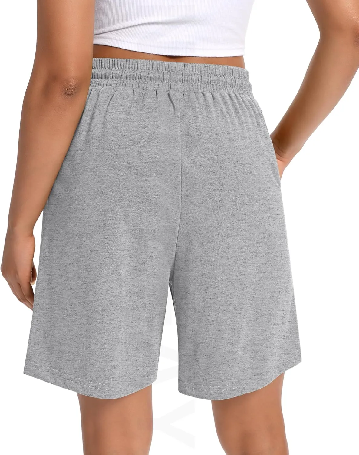 Shorts for Women Trendy High Waist Cotton Womens SweatShorts Drawstring Women's Shorts with Pockets