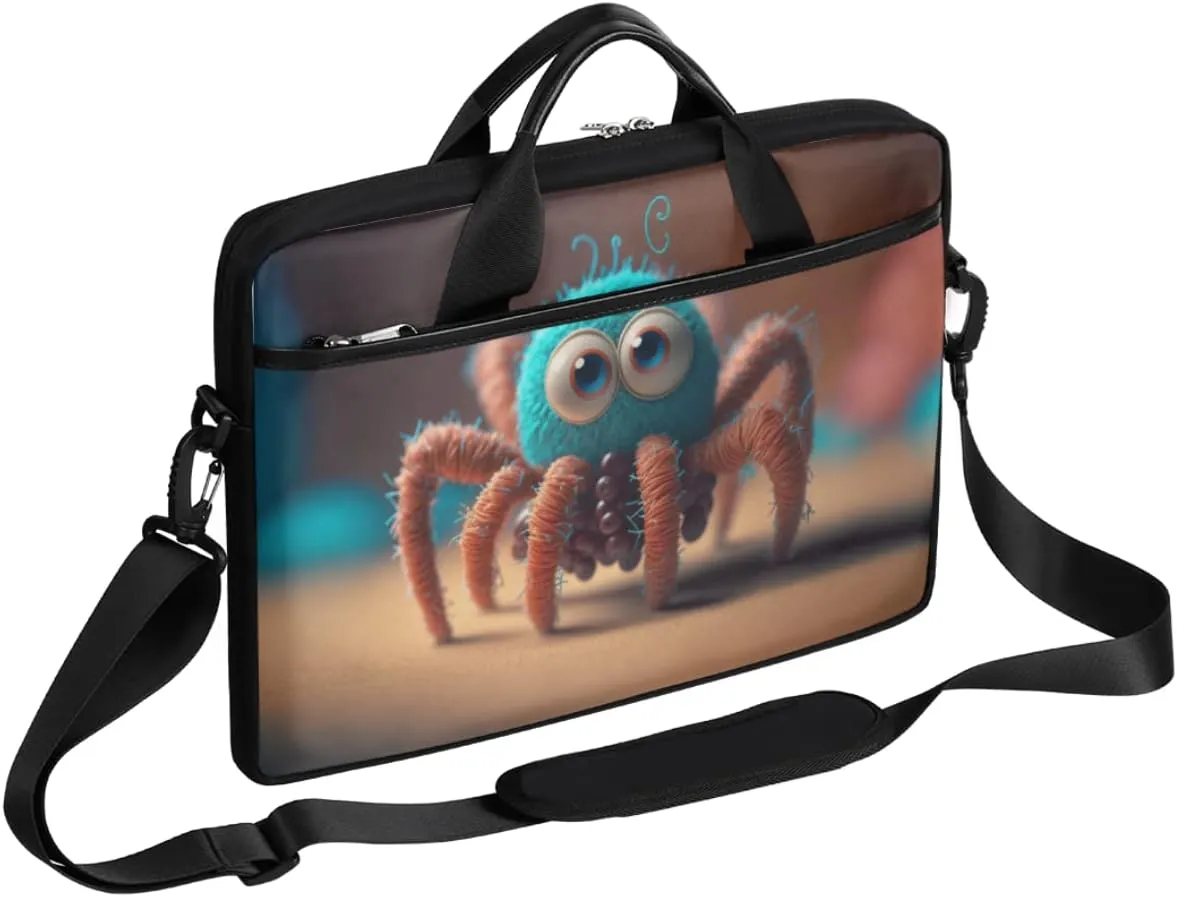 Silly Spider Laptop Shoulder Messenger Bag Waterproof Laptop Briefcase with Handle and Padded Strap Case Sleeve for 13 13.3 14 15.6 Inch Laptop Case