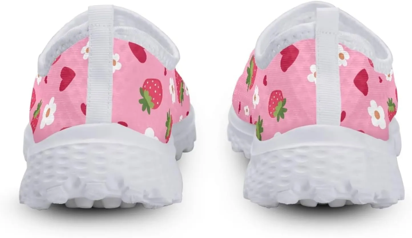 Slip On Walking Shoes for Womens Breathable Running Tennis Sneakers Comfort Anti-Slip Athletic Shoe for Travel Size 5.5-11.5 White Sole