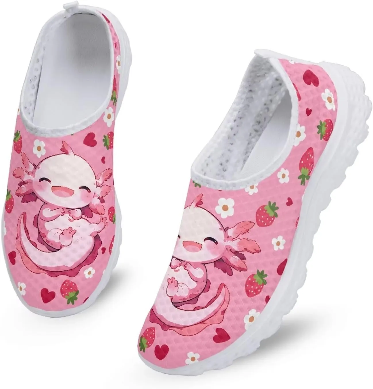 Slip On Walking Shoes for Womens Breathable Running Tennis Sneakers Comfort Anti-Slip Athletic Shoe for Travel Size 5.5-11.5 White Sole