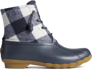 Sperry Ladies Footwear Women's Saltwater Seasonal Rain Boot, Navy Check, 8.5