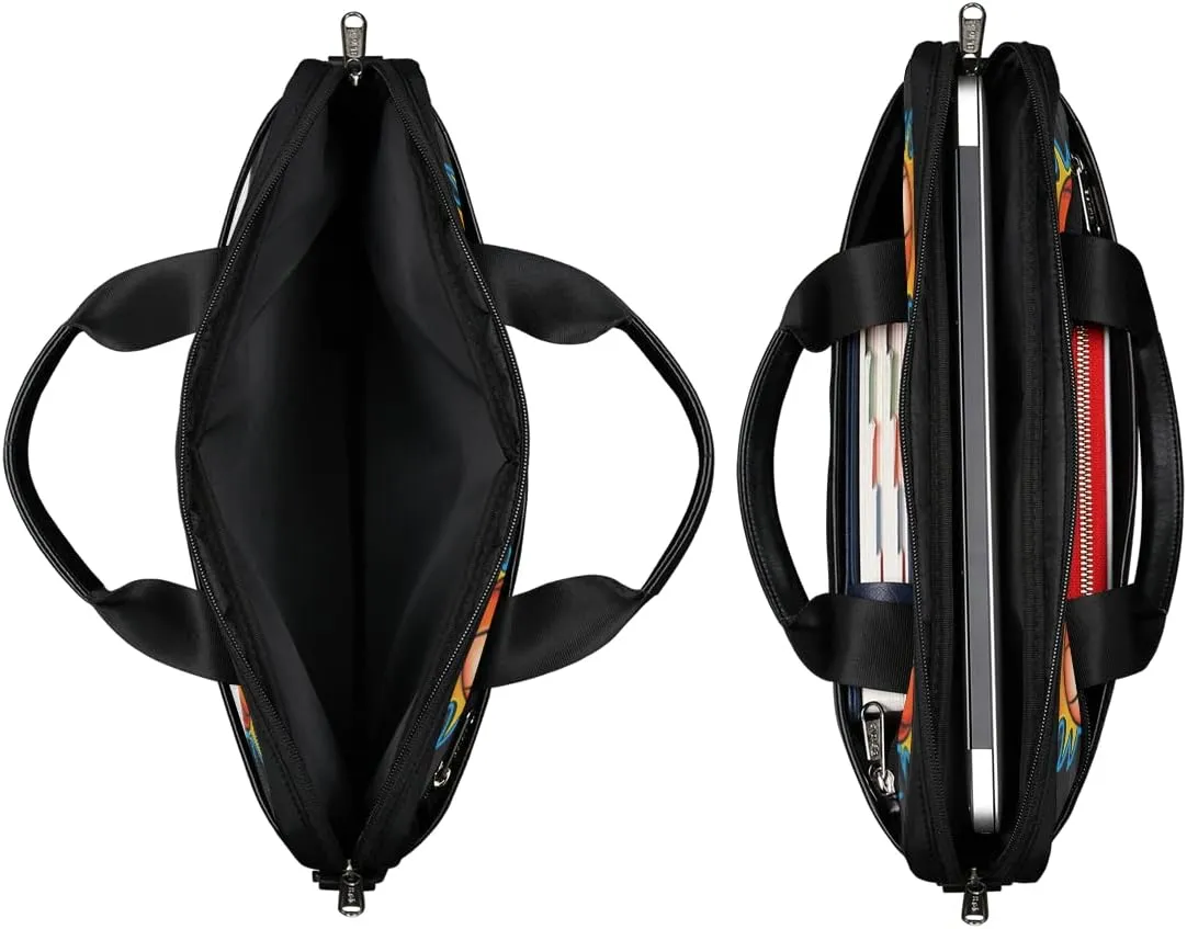 Sport Fire Basketball Laptop Shoulder Messenger Bag Waterproof Laptop Briefcase with Handle and Padded Strap Case Sleeve