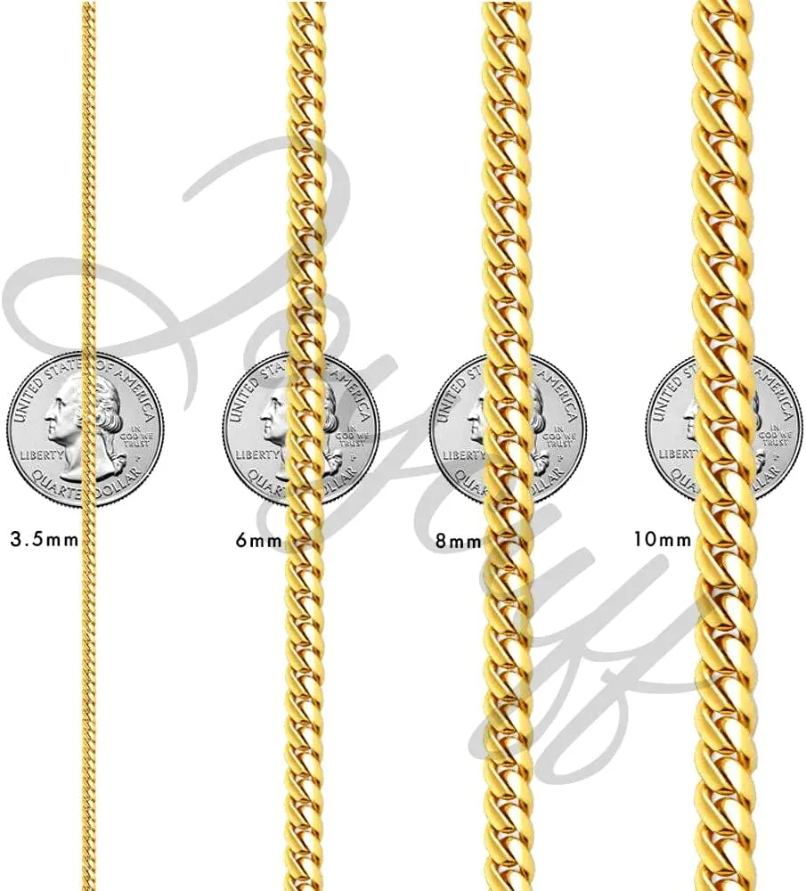 Stainless Steel Cuban Chain Bracelets for Men & Women - 6.5/7/7.5/8/9 Inch Gold Plated & Silver Stainless Steel Fashion Jewelry Bracelet