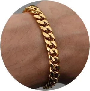 Stainless Steel Cuban Chain Bracelets for Men & Women - 6.5/7/7.5/8/9 Inch Gold Plated & Silver Stainless Steel Fashion Jewelry Bracelet