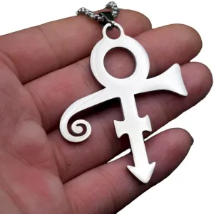 Stainless Steel Prince Symbol Necklace Love Pendant He Minimalism Artist Love Symbol Prince Necklace Jewelry