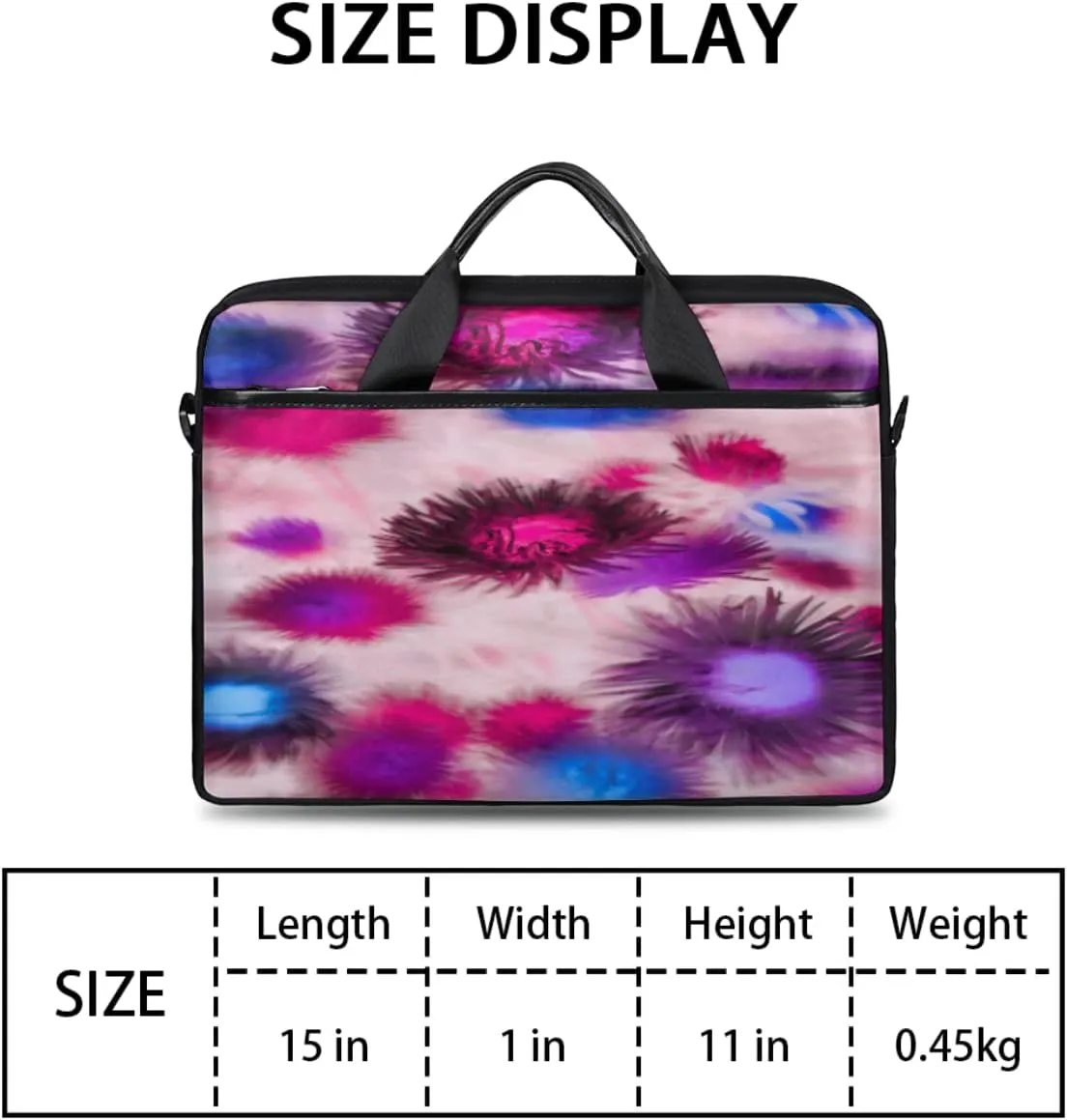 Summer Tropical Beach Laptop Shoulder Messenger Bag Waterproof Laptop Briefcase with Handle and Padded Strap Case Sleeve