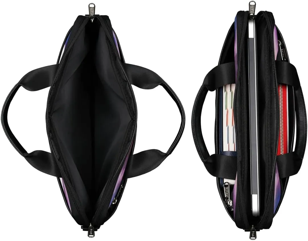 Summer Tropical Beach Laptop Shoulder Messenger Bag Waterproof Laptop Briefcase with Handle and Padded Strap Case Sleeve