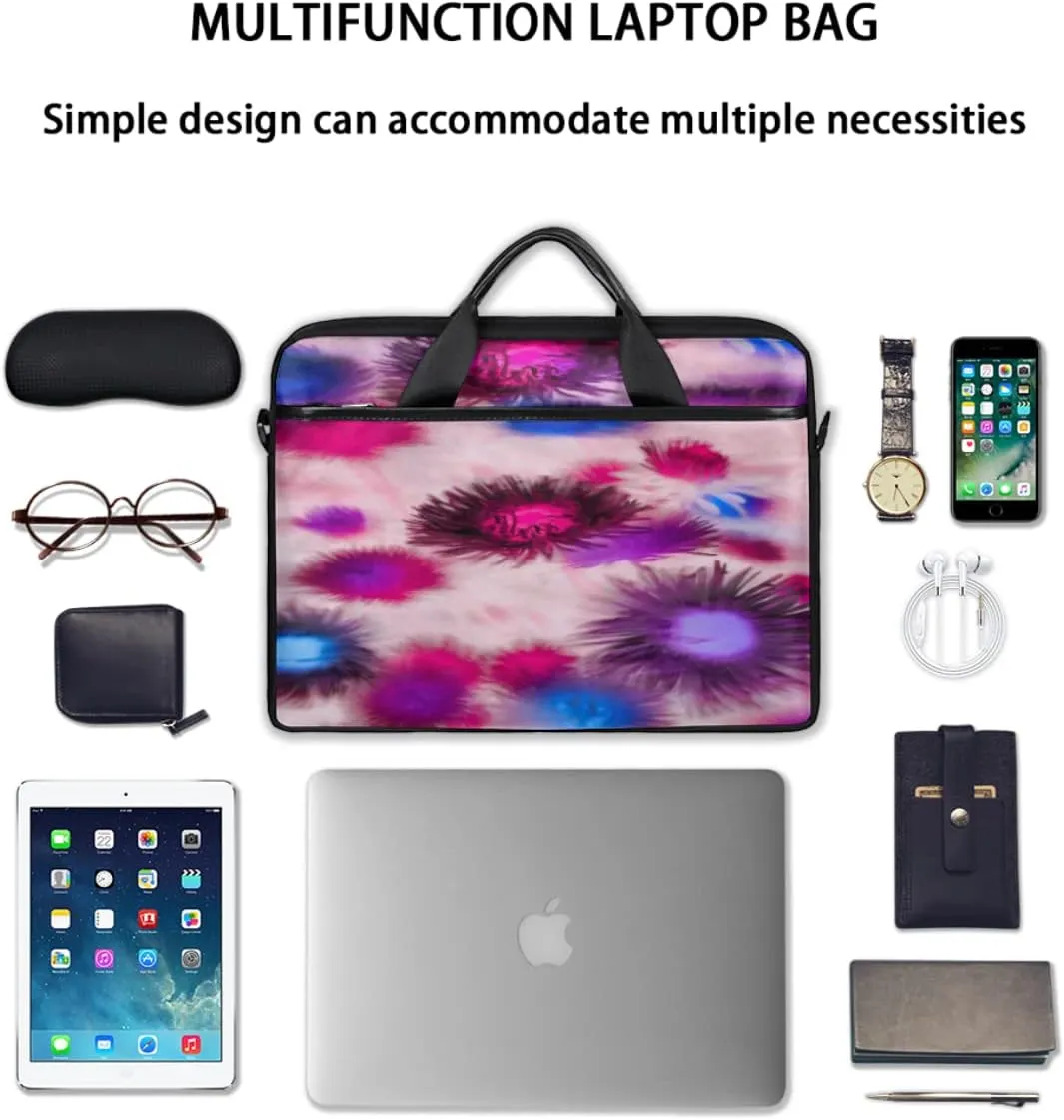 Summer Tropical Beach Laptop Shoulder Messenger Bag Waterproof Laptop Briefcase with Handle and Padded Strap Case Sleeve