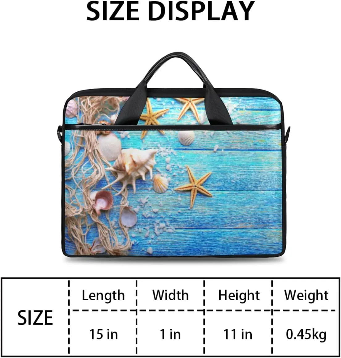 Sunflowers Leaves Wooden Laptop Shoulder Messenger Bag Waterproof Laptop Briefcase with Handle and Padded Strap Case Sleeve