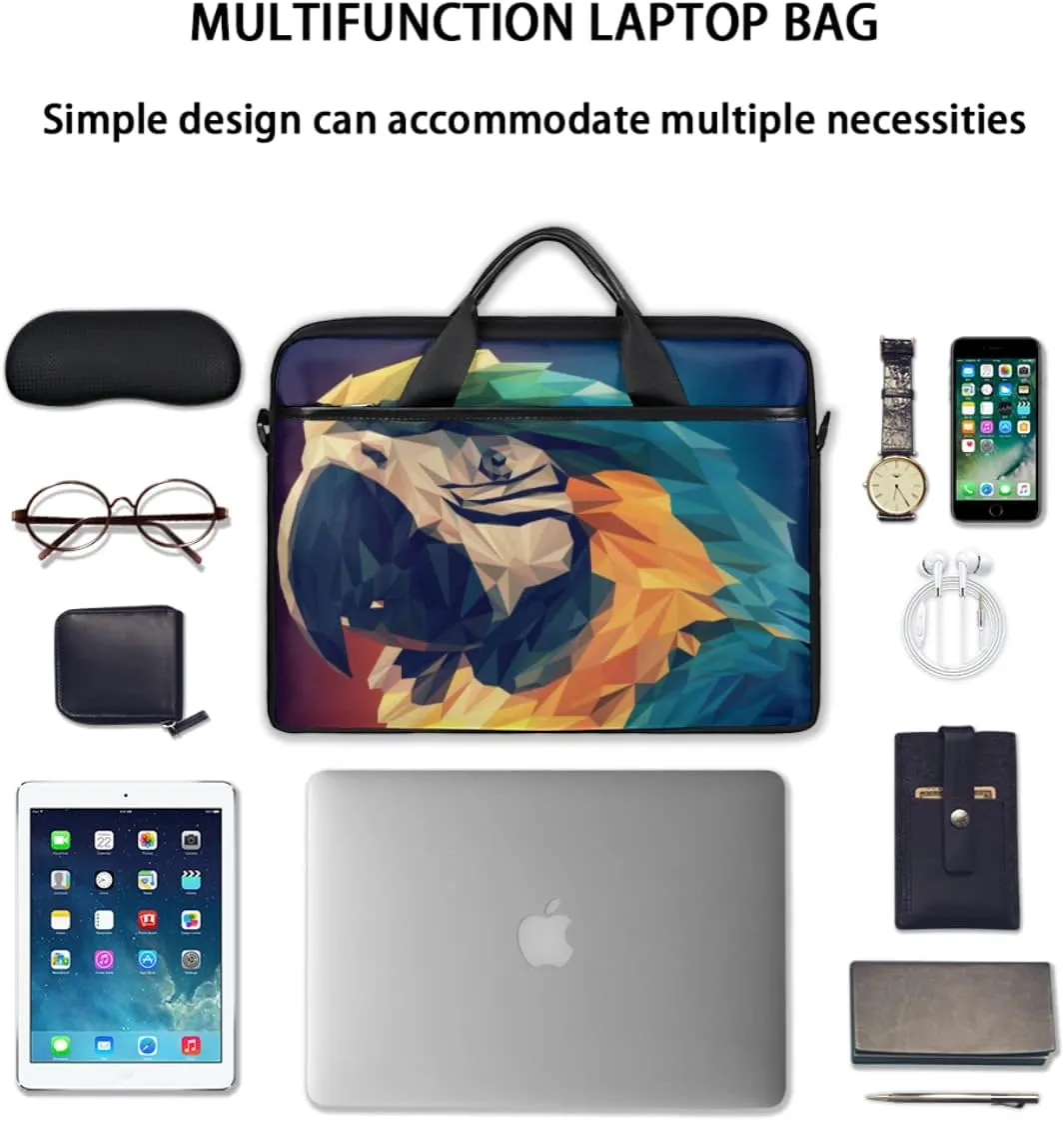 Swan Love Romance Laptop Shoulder Messenger Bag Waterproof Laptop Briefcase with Handle and Padded Strap Case Sleeve
