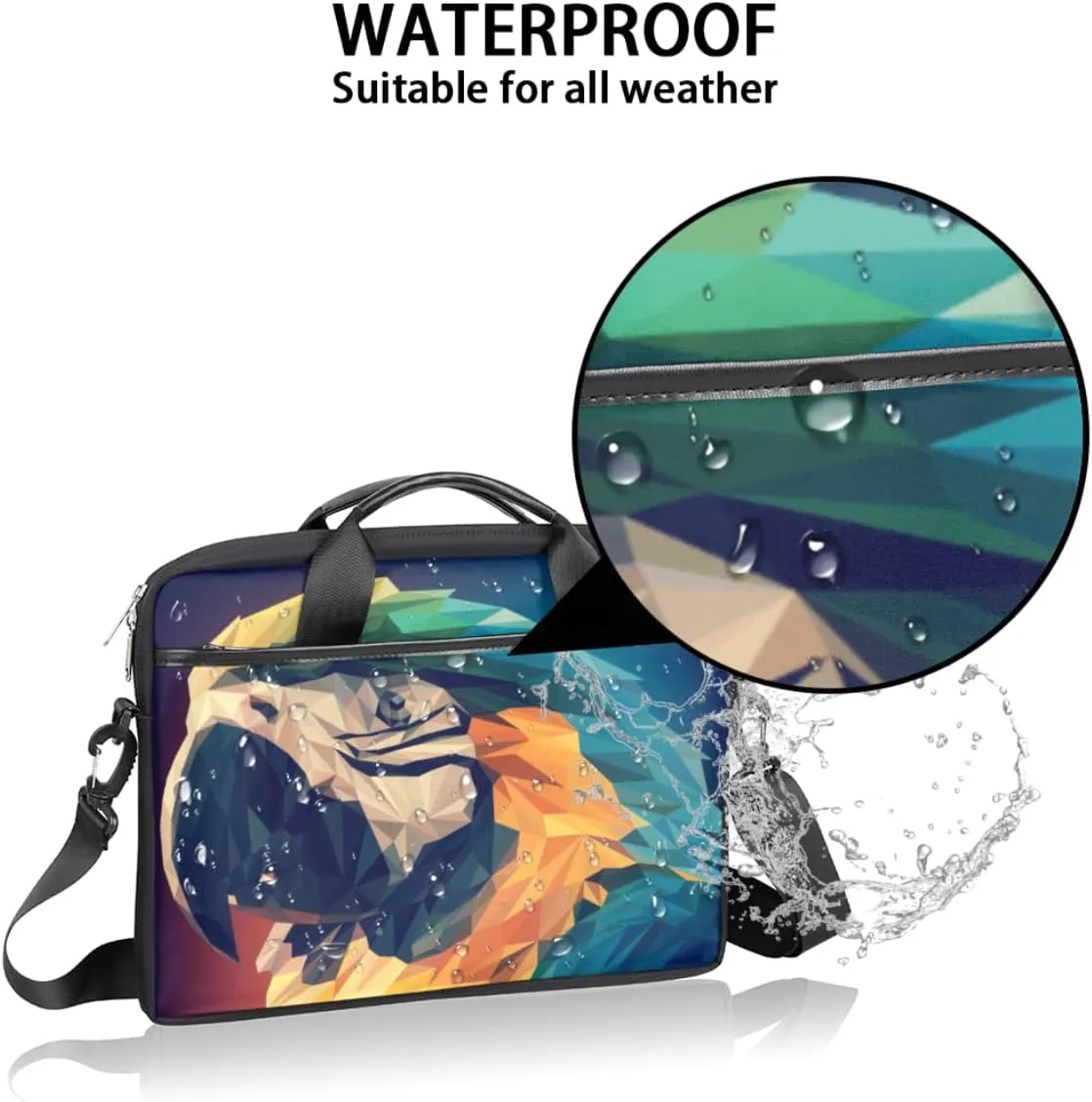 Swan Love Romance Laptop Shoulder Messenger Bag Waterproof Laptop Briefcase with Handle and Padded Strap Case Sleeve