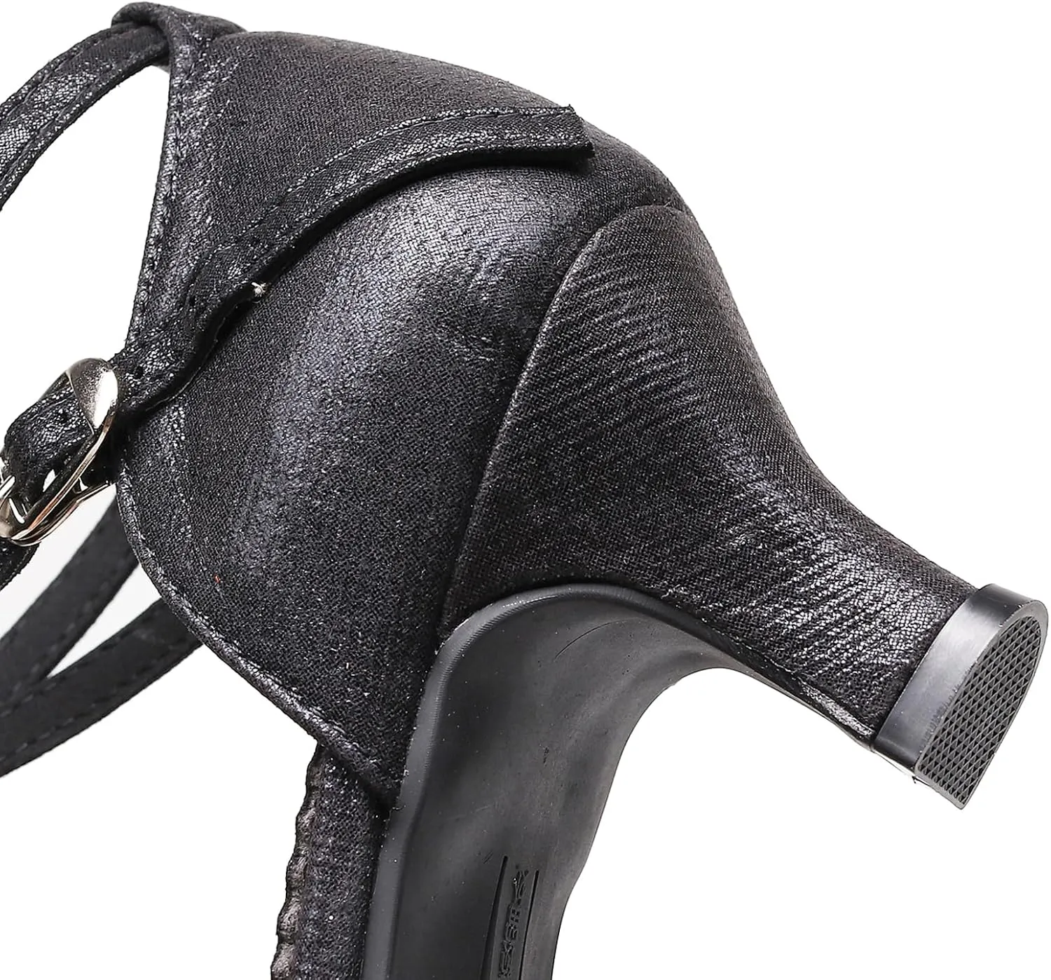 SWDZM Closed Toe Latin Dance Shoes Glitter Women Latin Dance Shoes Closed Toe Ballroom Dancing Shoes
