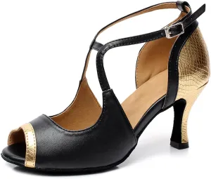 SWDZM Women's Latin Dance Shoes Ballroom Salsa Tango Performance Dance Shoes,Model-QJW6132
