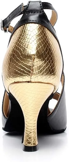 SWDZM Women's Latin Dance Shoes Ballroom Salsa Tango Performance Dance Shoes,Model-QJW6132