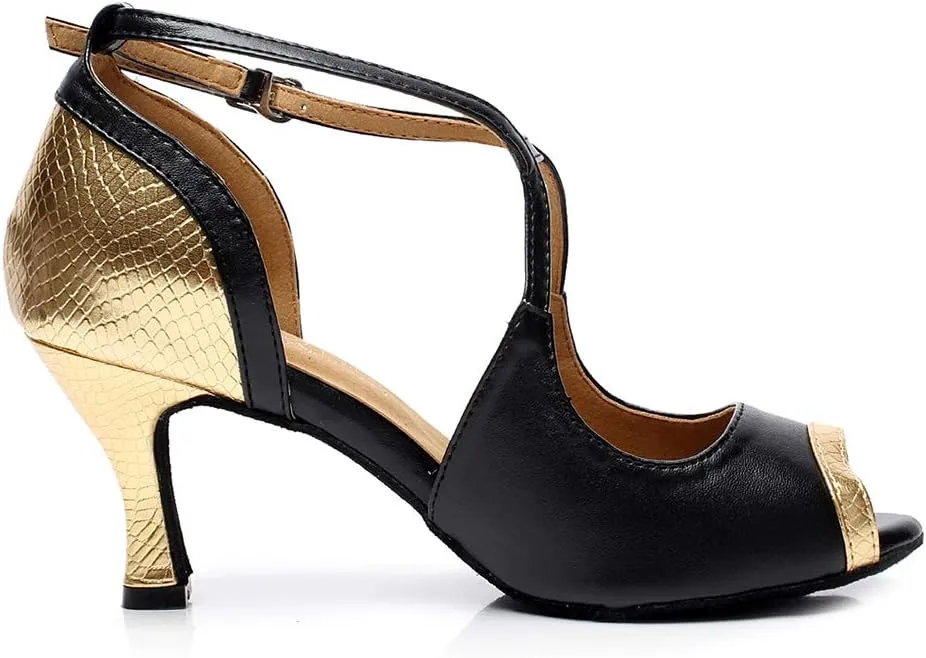 SWDZM Women's Latin Dance Shoes Ballroom Salsa Tango Performance Dance Shoes,Model-QJW6132
