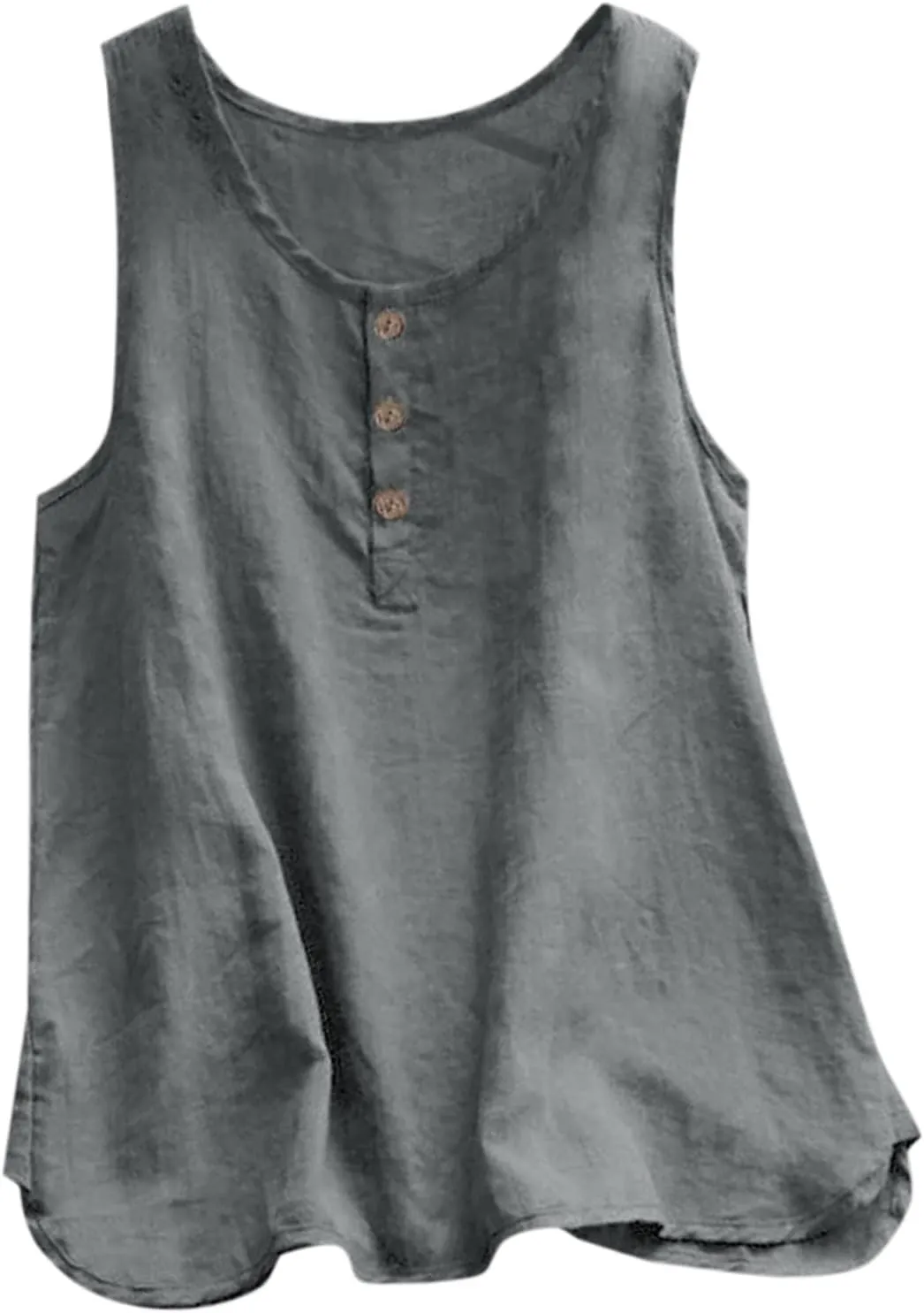 Tank Tops for Women Loose fit Cotton Linen Sleeveless Tee Shirts Summer Casual Flowy Blouses Tunic Tops