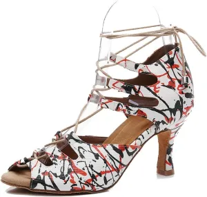 TDA Women's Sexy Lace-up Peep Toe