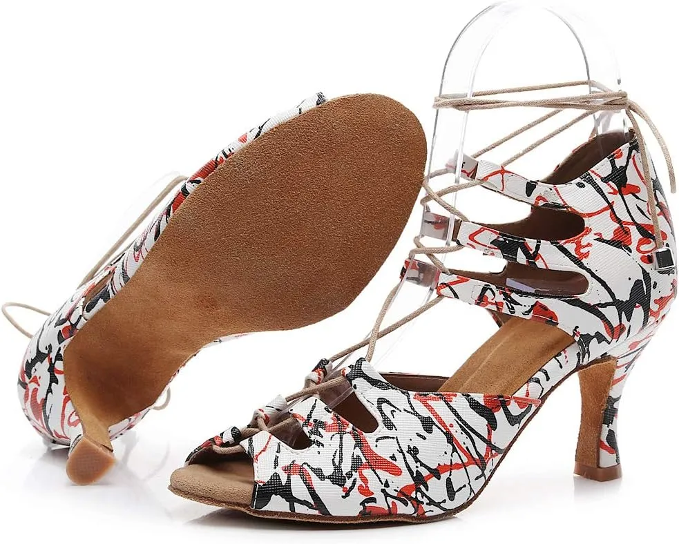 TDA Women's Sexy Lace-up Peep Toe