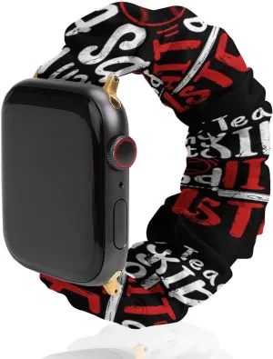 Teach Kids to Hit and Steal Baseball Scrunchies Watch Band for Women Compatible with IWatch Pattern Printed