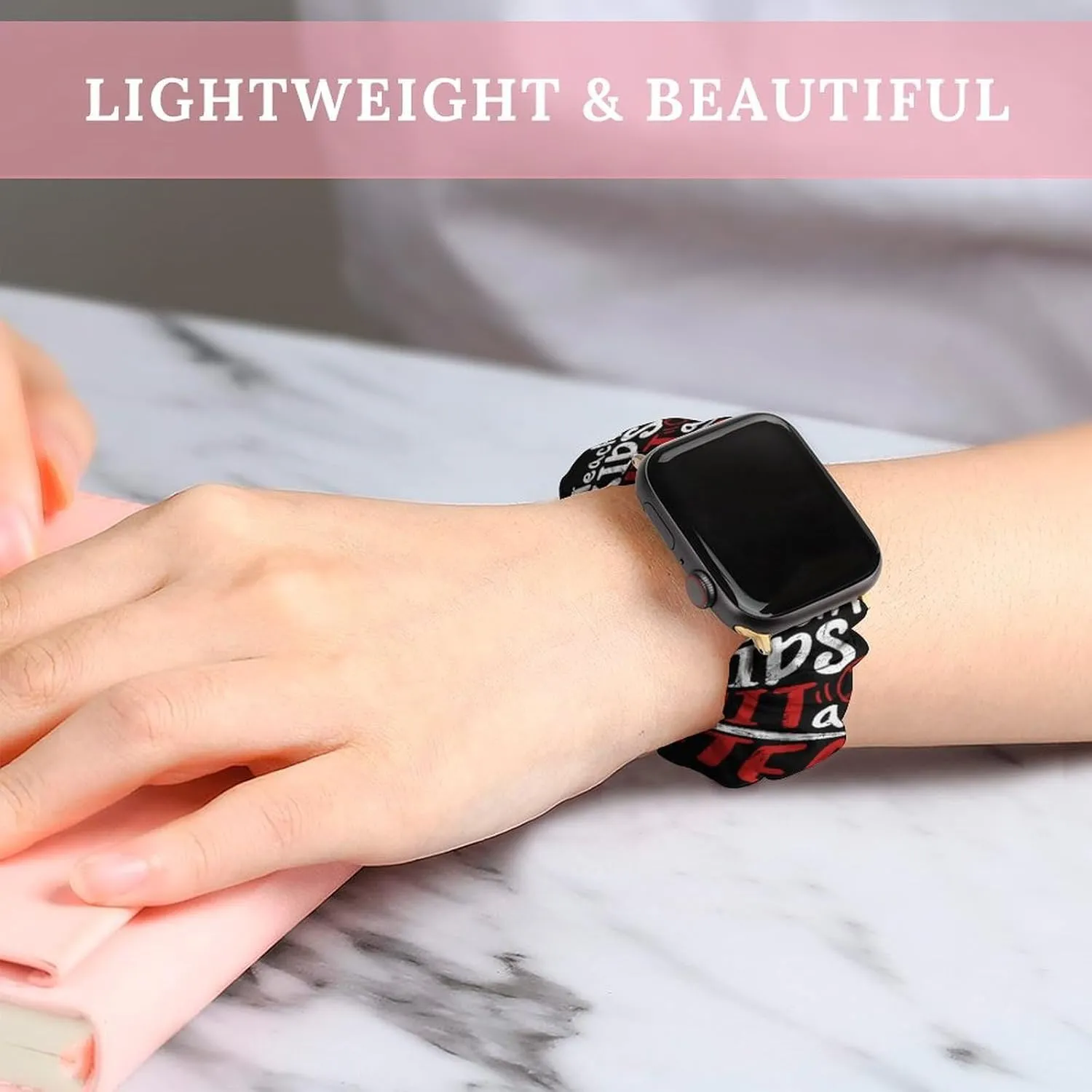Teach Kids to Hit and Steal Baseball Scrunchies Watch Band for Women Compatible with IWatch Pattern Printed