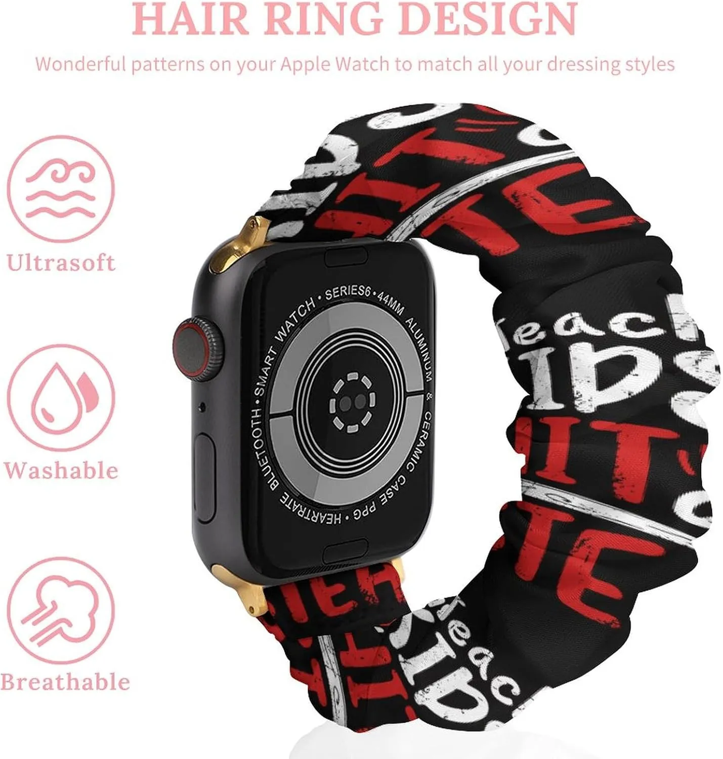 Teach Kids to Hit and Steal Baseball Scrunchies Watch Band for Women Compatible with IWatch Pattern Printed