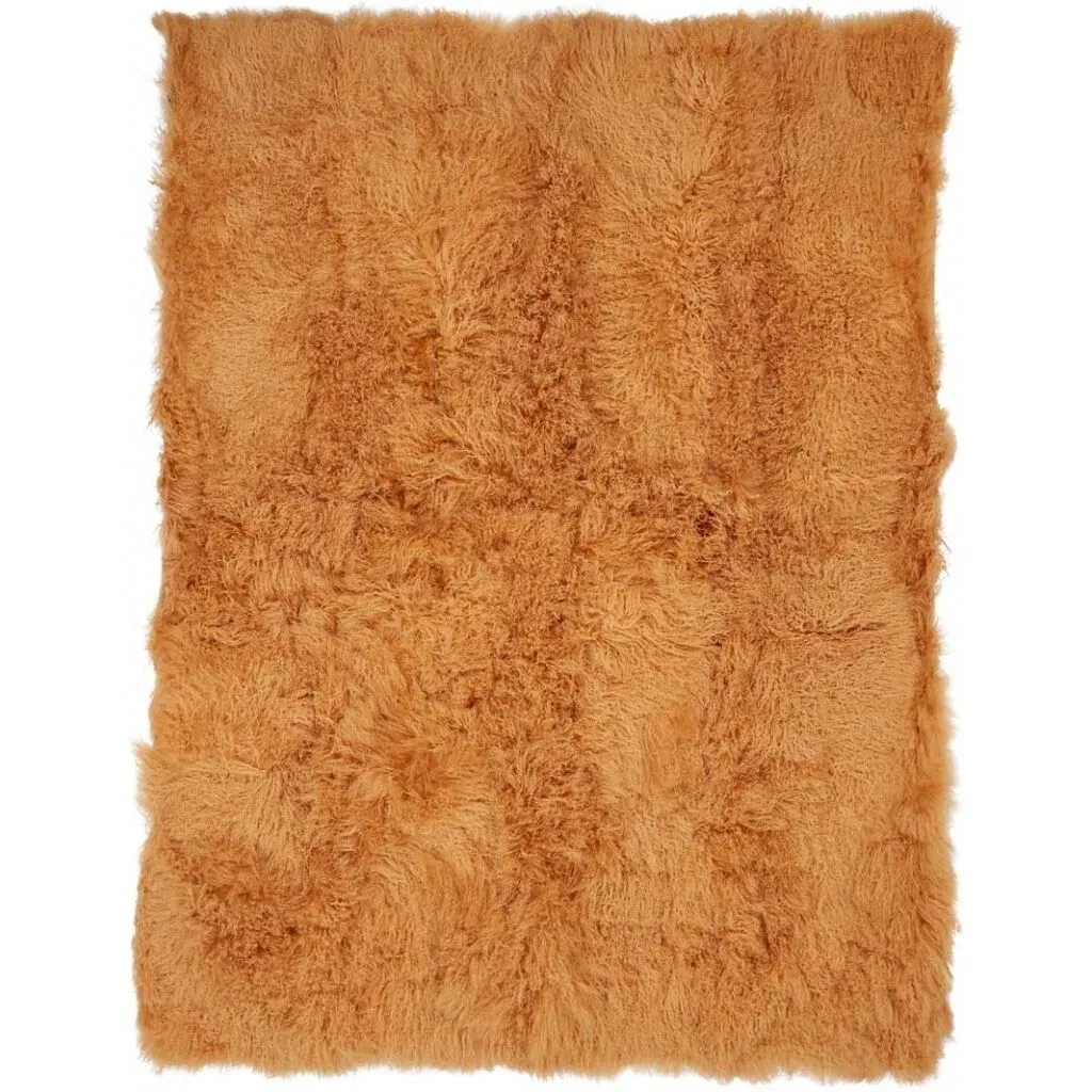 Throw of Curly Sheepskin