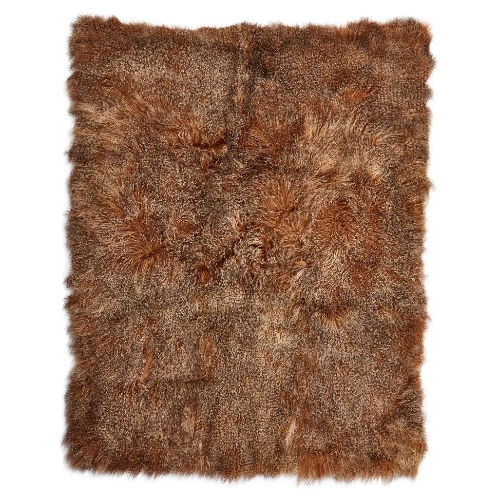 Throw of Curly Sheepskin