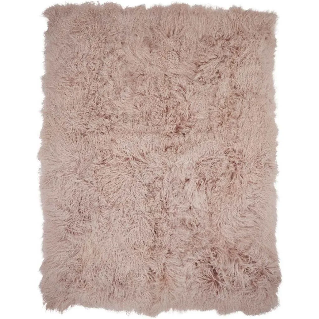 Throw of Curly Sheepskin