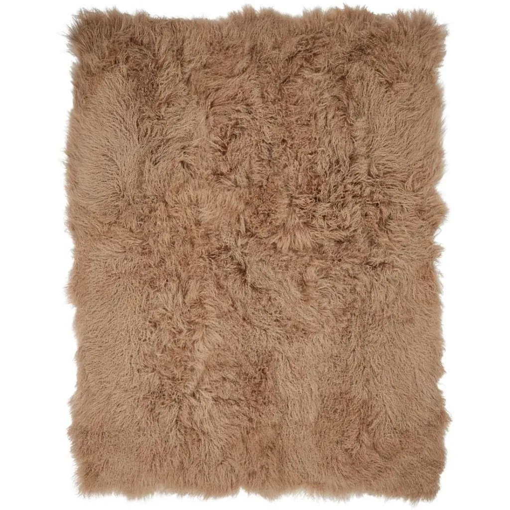 Throw of Curly Sheepskin