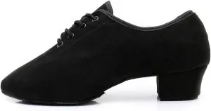 TINRYMX Boys/Men lace-up Dance Shoes Kids Ballroom Dance Practice Shoes Low Heel for Latin Tango Salsa Dance Performence Training
