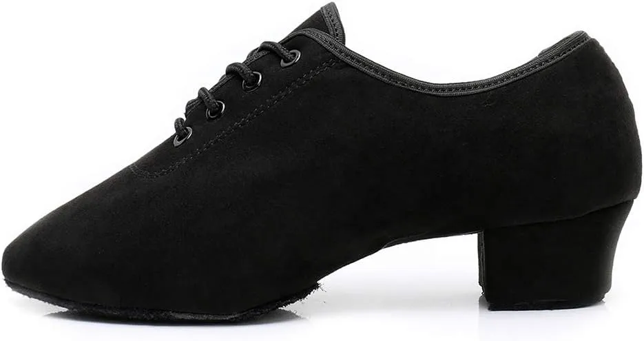 TINRYMX Boys/Men lace-up Dance Shoes Kids Ballroom Dance Practice Shoes Low Heel for Latin Tango Salsa Dance Performence Training