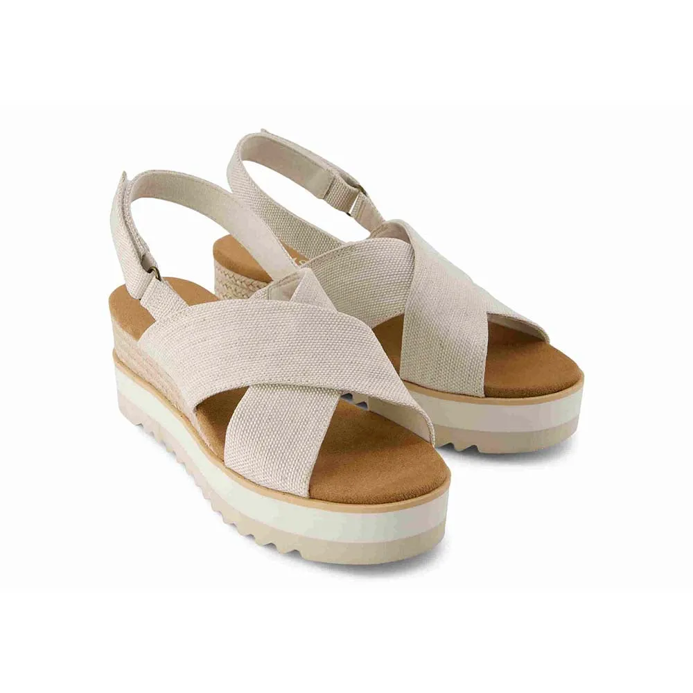TOMS Women Diana Crossover Wedge Sandal - Natural