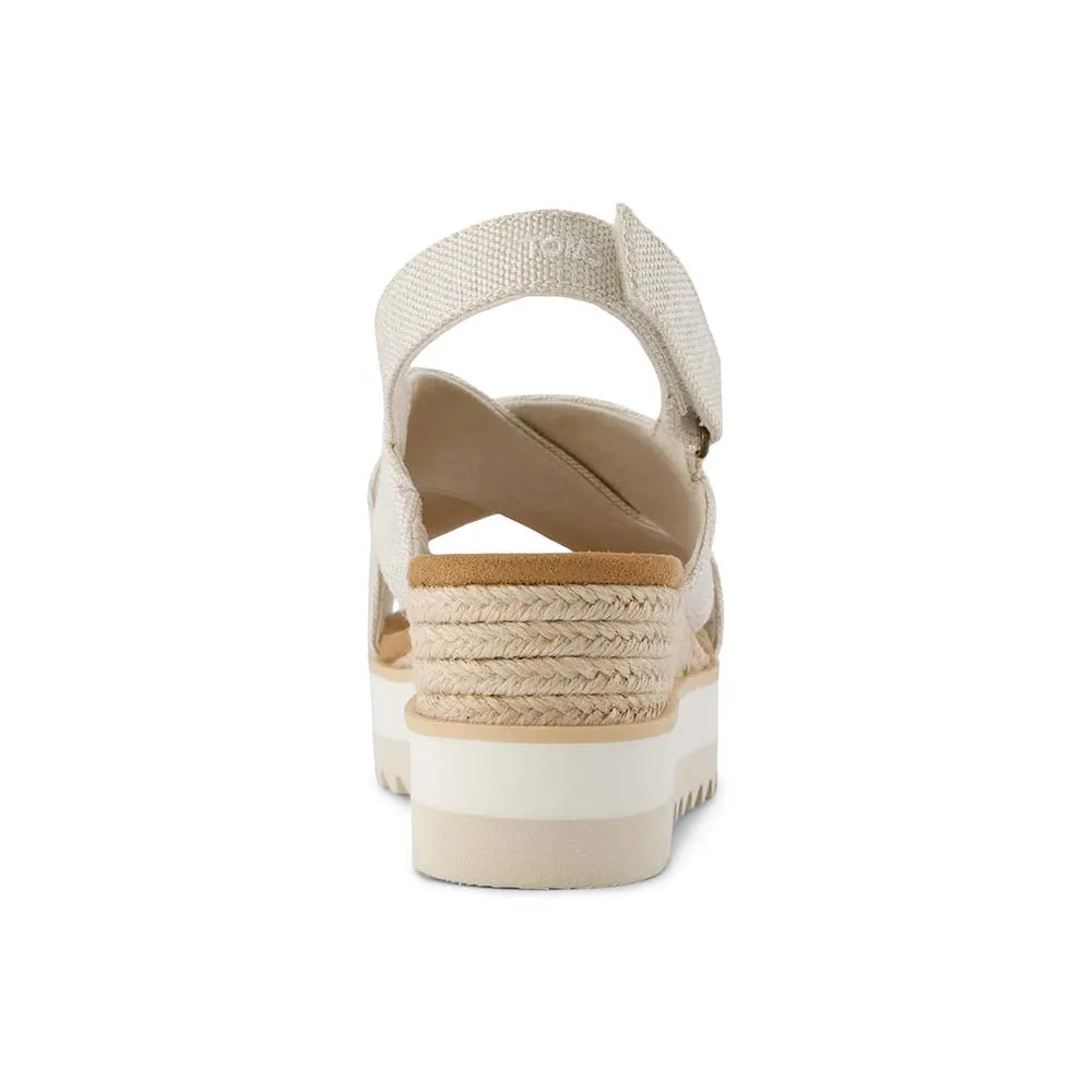 TOMS Women Diana Crossover Wedge Sandal - Natural