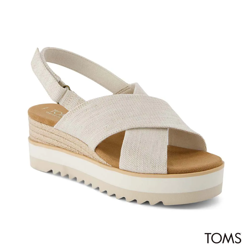 TOMS Women Diana Crossover Wedge Sandal - Natural