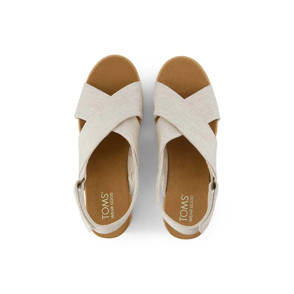 TOMS Women Diana Crossover Wedge Sandal - Natural