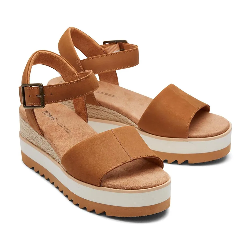 TOMS Women Diana Tan Leather Sandals