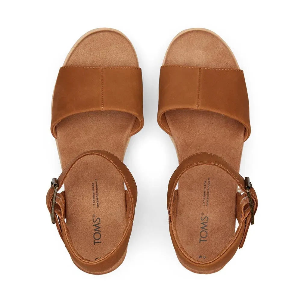 TOMS Women Diana Tan Leather Sandals